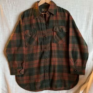 Express Casual Black and Orange Button Down Shirt
